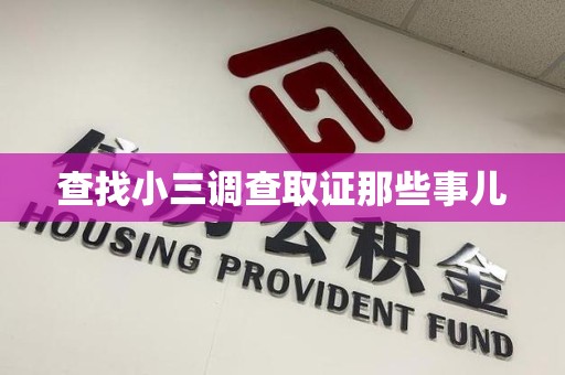 蕉城查找小三调查取证那些事儿